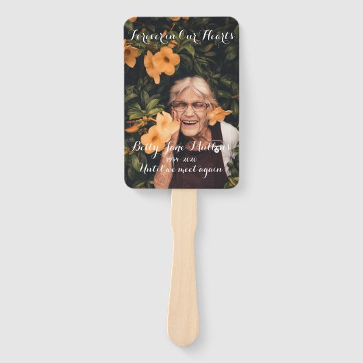 Voor altijd in ons hart Memorial Fan Handwaaier (Voorkant)