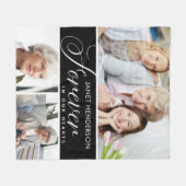 Voor altijd in ons hart Memorial Fleece Deken (Voorkant (Horizontaal))