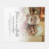 Voor altijd in ons hart Memorial Foto & Bericht Fleece Deken (Voorkant (Horizontaal))