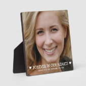 Voor altijd in ons hart | Memorial Foto Fotoplaat (Voorkant)