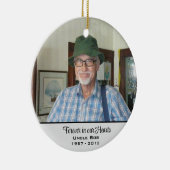 Voor altijd in ons hart Memorial Keramisch Ornament (Rechts)