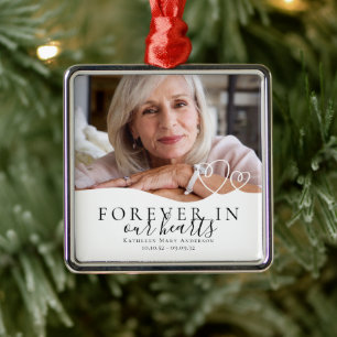 Voor altijd in ons hart Memorial Metalen Ornament