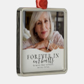 Voor altijd in ons hart Memorial Metalen Ornament (Rechts)