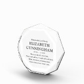 Voor altijd in ons hart Memorial Modern eenvoudig  Fotoblokken (Rechts)