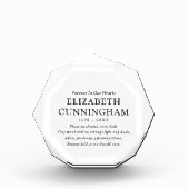 Voor altijd in ons hart Memorial Modern eenvoudig  Fotoblokken (Voorkant)