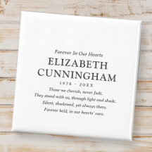 Voor altijd in ons hart Memorial Modern eenvoudig