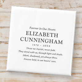 Voor altijd in ons hart Memorial Modern eenvoudig  Magneet