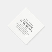 Voor altijd in ons hart Memorial Modern eenvoudig  Servet (Hoek)