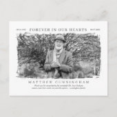 Voor altijd in ons hart Memorial Modern Simple Pho Briefkaart (Voorkant)