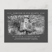 Voor altijd in ons hart Memorial Modern Simple Pho Briefkaart (Voorkant)