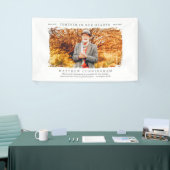 Voor altijd in ons hart Memorial Modern Simple Pho Spandoek (Beurs)