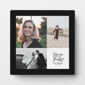Voor altijd in ons hart | Memorial Photo Collage Fotoplaat (Voorkant)