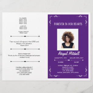 Voor altijd in ons hart Memorial Programme FP001 Flyer