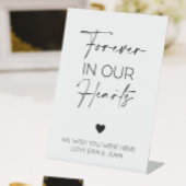 Voor altijd in ons hart Memorial Reclamebord Met Voetstuk