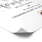 Voor altijd in ons hart Memorial Sign. Poster (Hoek)