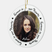 Voor altijd in ons hart Memorials Foto Keepaardse Keramisch Ornament (Links)