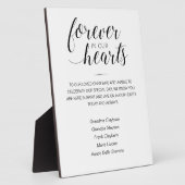 Voor altijd in ons hart met de Names Memorial Wedd Fotoplaat (Zijkant)