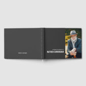 Voor altijd in ons hart Modern Aangepast Foto Memo Gastenboek (Volledig)