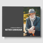 Voor altijd in ons hart Modern Aangepast Foto Memo Gastenboek (Voorkant)