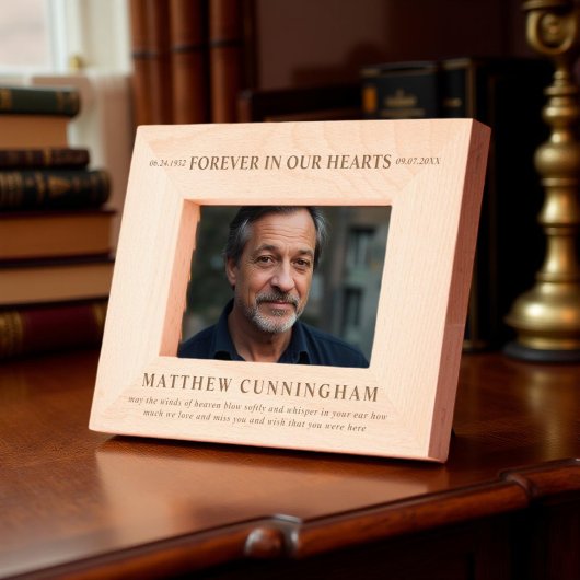 Voor altijd in ons hart Modern Eenvoudig Minimalis Gegraveerde Lijstjes