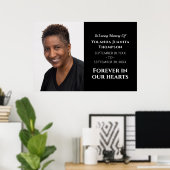 Voor altijd in ons hart Moderne begrafenisfoto Poster (Thuiskantoor)