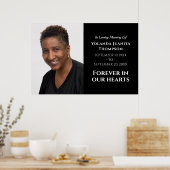 Voor altijd in ons hart Moderne begrafenisfoto Poster (Keuken)