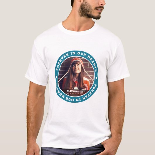 Voor altijd in ons hart Moderne Eenvoudige Aangepa T-shirt (Voorkant)