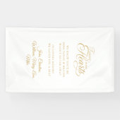 Voor altijd in ons hart! Moderne kalligrafie bruil Spandoek (Horizontaal)