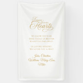 Voor altijd in ons hart! Moderne kalligrafie bruil Spandoek (Verticaal)