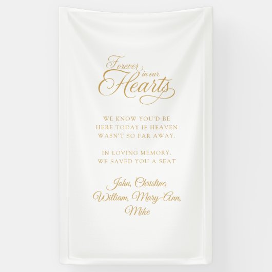 Voor altijd in ons hart! Moderne kalligrafie bruil Spandoek (Verticaal)
