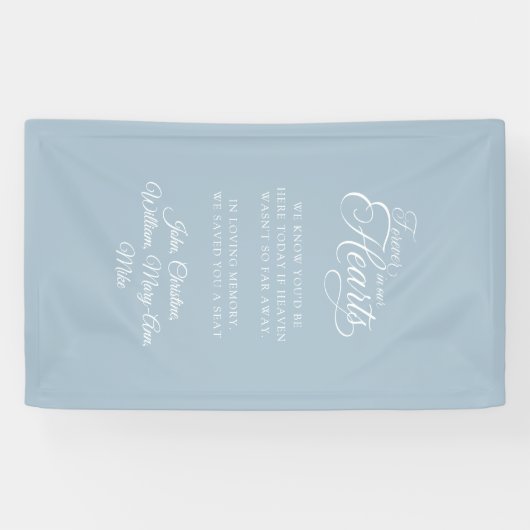 Voor altijd in ons hart! Moderne kalligrafie bruil Spandoek (Horizontaal)