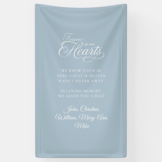 Voor altijd in ons hart! Moderne kalligrafie bruil Spandoek (Verticaal)