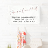 Voor altijd in ons hart Moderne Roos Gold Typograf Spandoek (Insitu)