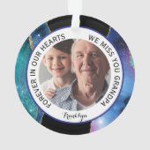 Voor altijd in ons hart Opa Modern Ornament (achterkant)