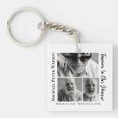 Voor altijd in ons hart Papa opa Memorial Sleutelhanger (Voorkant)