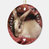 Voor altijd in ons hart Persoonlijk Gepersonalisee Keramisch Ornament (Links)