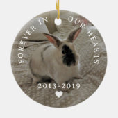 Voor altijd in ons hart Persoonlijk Gepersonalisee Keramisch Ornament (Achterkant)