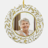 Voor altijd in ons hart Persoonlijke foto Memorial Keramisch Ornament (Achterkant)