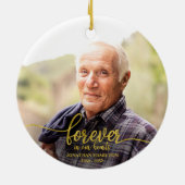 Voor altijd in ons hart Persoonlijke foto Memorial Keramisch Ornament (Achterkant)