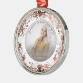 Voor altijd in ons hart Persoonlijke foto Memorial Metalen Ornament (Links)