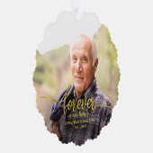 Voor altijd in ons hart Persoonlijke foto Memorial Ornament Kaart (Rechts)