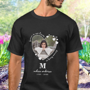 Voor altijd in ons hart Persoonlijke foto Memorial T-shirt