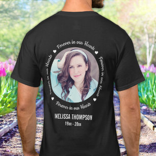 Voor altijd in ons hart Persoonlijke foto Memorial T-shirt