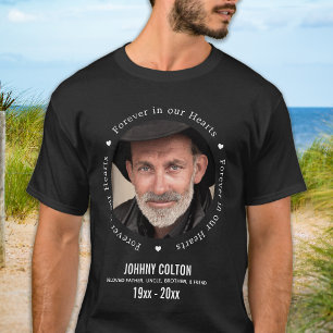 Voor altijd in ons hart Persoonlijke foto Memorial T-shirt