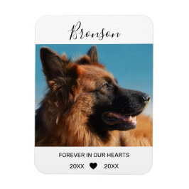 Voor altijd in ons hart | Pet Photo Memorial Magneet