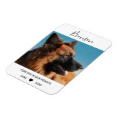 Voor altijd in ons hart | Pet Photo Memorial Magneet (Linkerzijde)