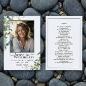 Voor altijd in ons hart Psalm Photo Prayer Kaart