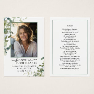 Voor altijd in ons hart Psalm Photo Prayer Kaart