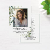 Voor altijd in ons hart Psalm Photo Prayer Kaart (Bureau)