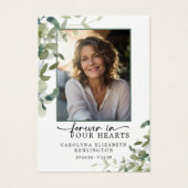 Voor altijd in ons hart Psalm Photo Prayer Kaart (Voorkant)